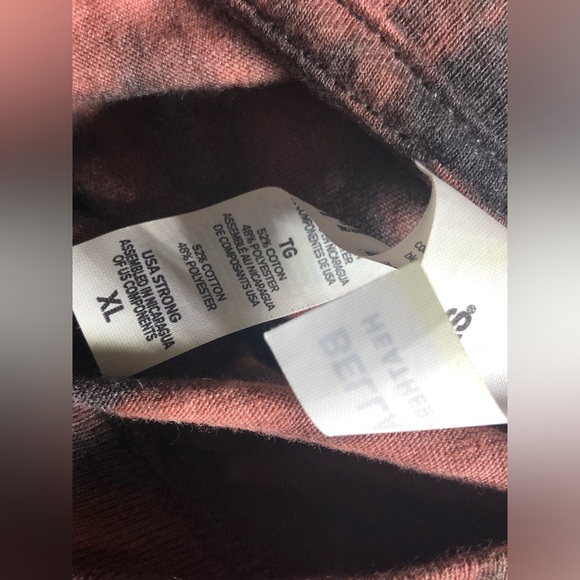 NWOT Coffee Options V-Neck Heather Grey Acid Wash Tee - Size XL - Picture 4 of 4